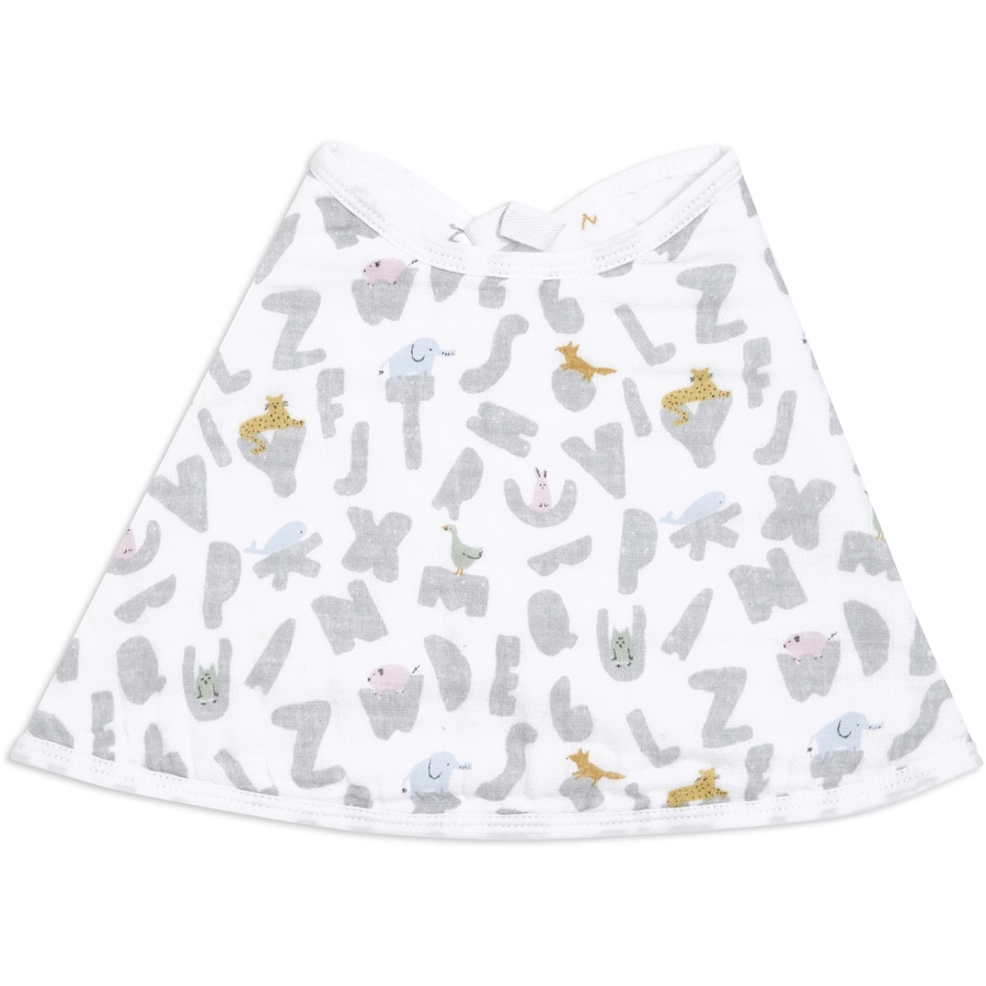 aden + anais™ essentials Baumwoll-Musselin-Baby-Lätzchen alphabet animals