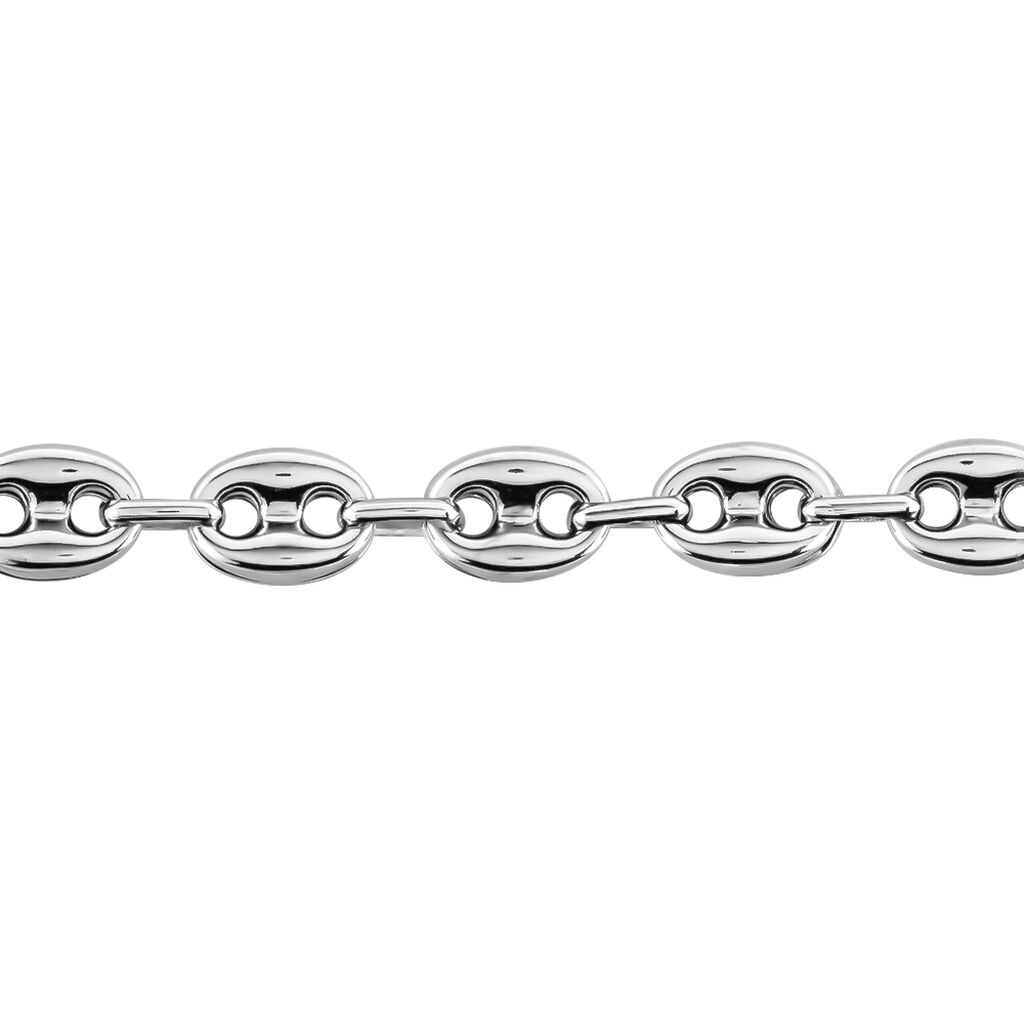 Bracelet Carrus Maille Grain De Cafe Argent Blanc