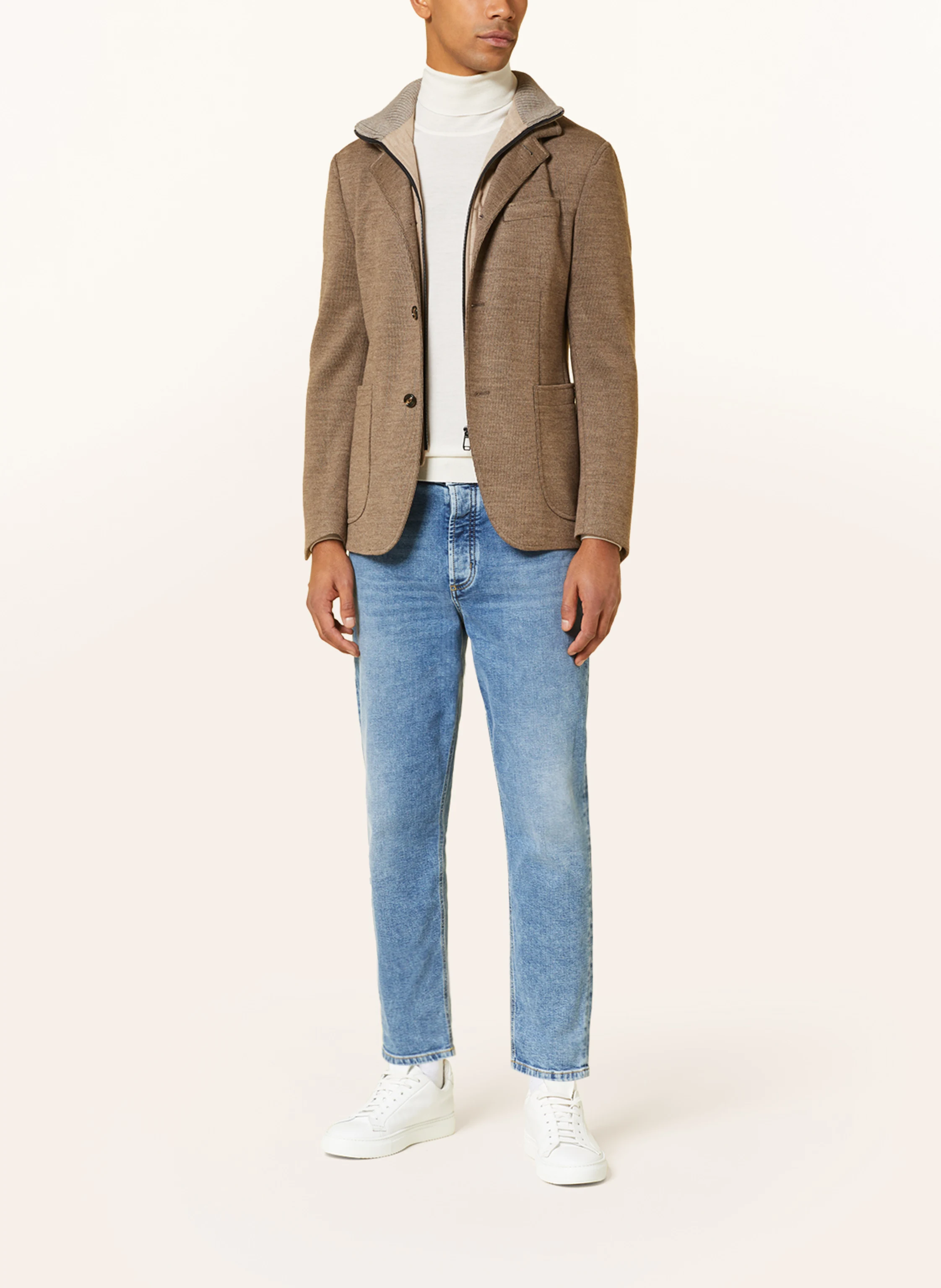 JOOP! Stricksakko HECTAR Slim Fit mit abnehmbarer Blende