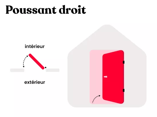 Porte d'entrée pleine en acier H207 x L100 cm - Effet chêne avec rayures noires - poussant droit - COBRITA