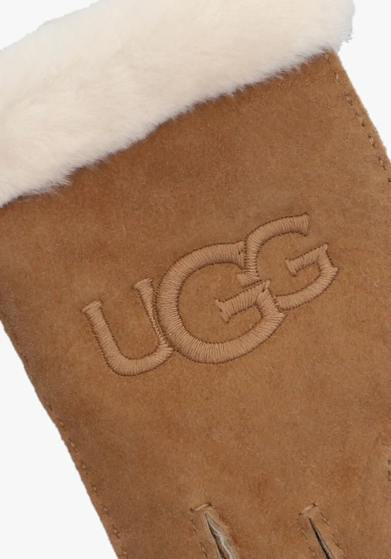 UGG cognac ugg handschoenen shearling ugg embroider glove