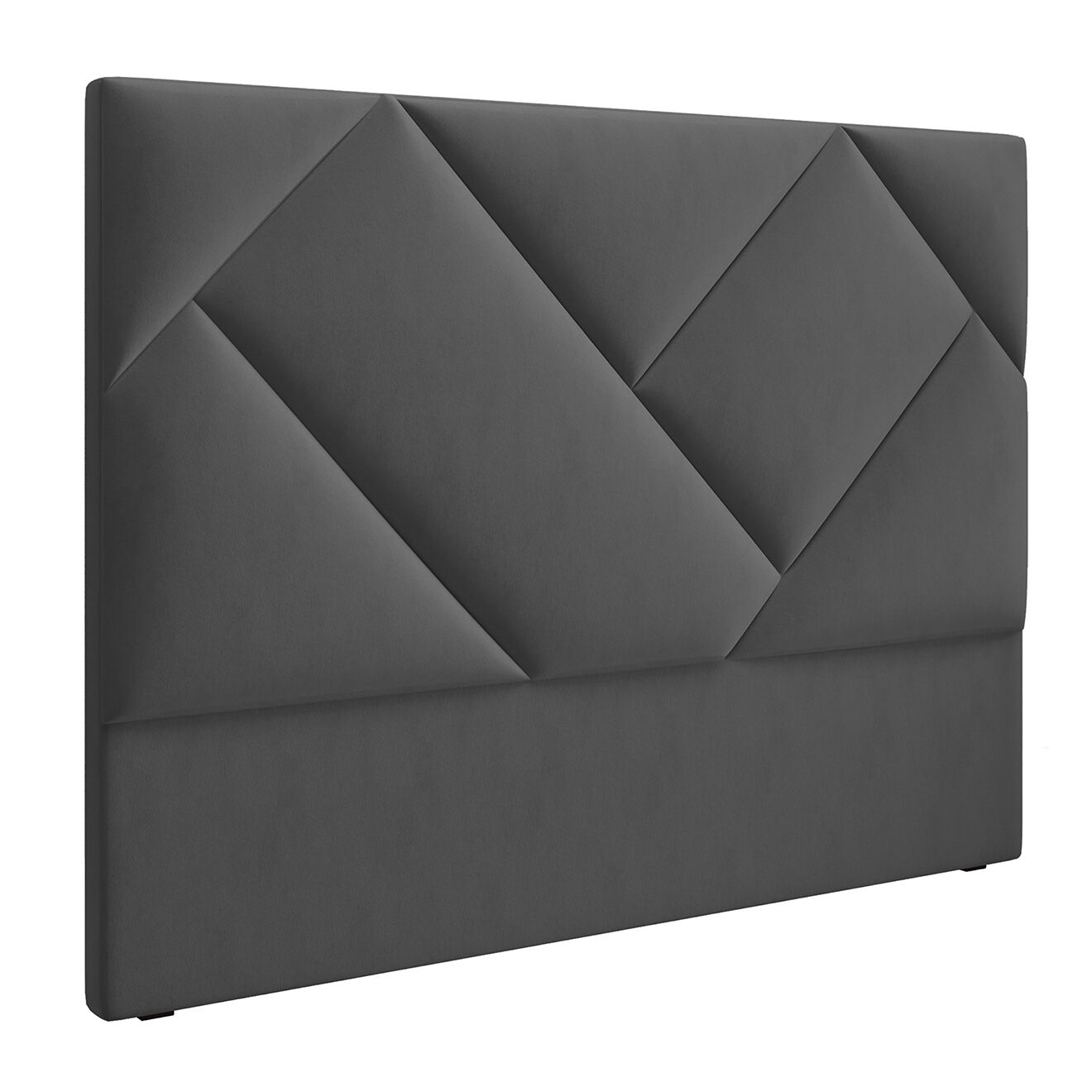 Intérieurs 86 Tête de Lit en Velours Haussmann gris foncé - 140x120 cm
