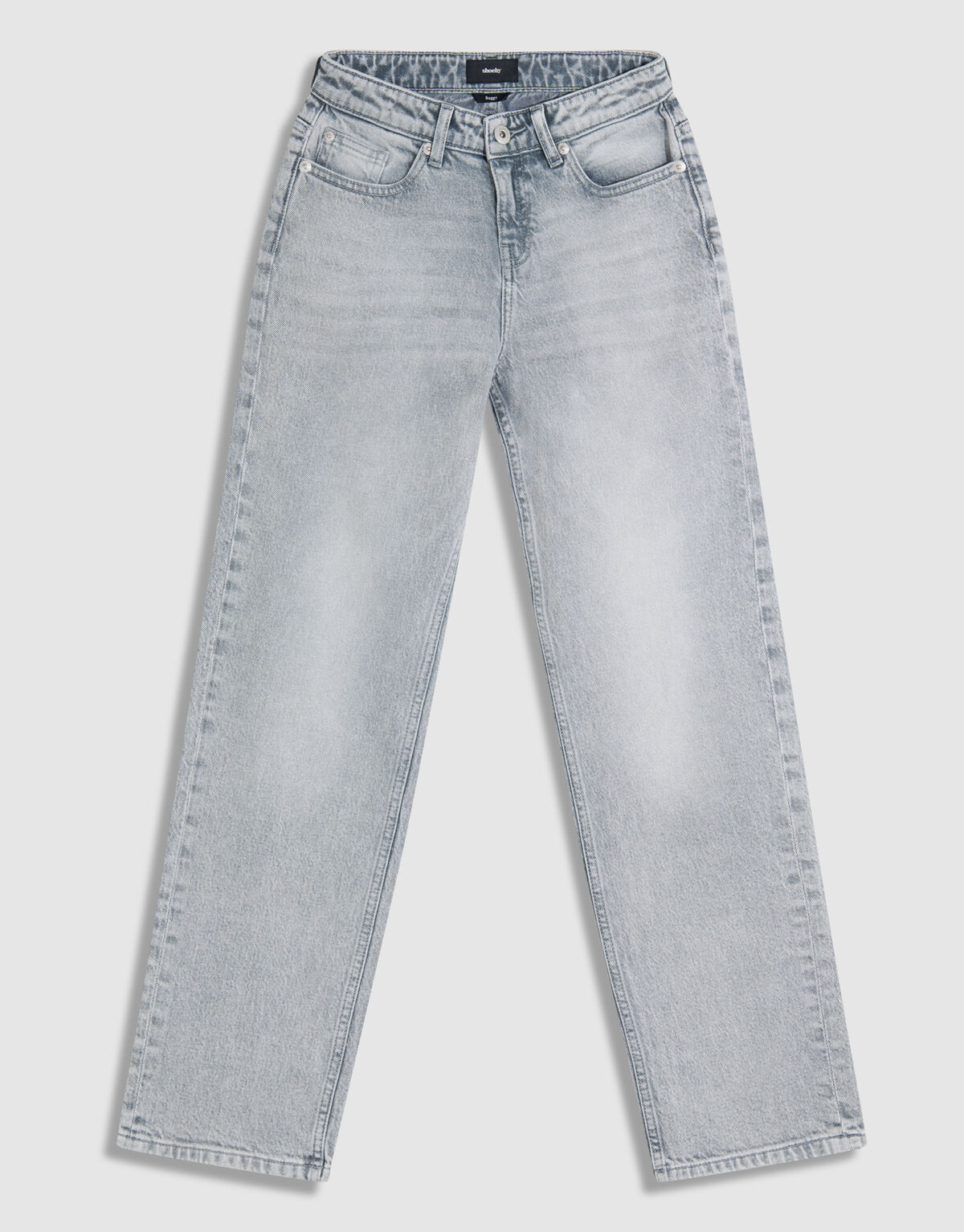 Baggy Fit Jeans Lichtgrijs