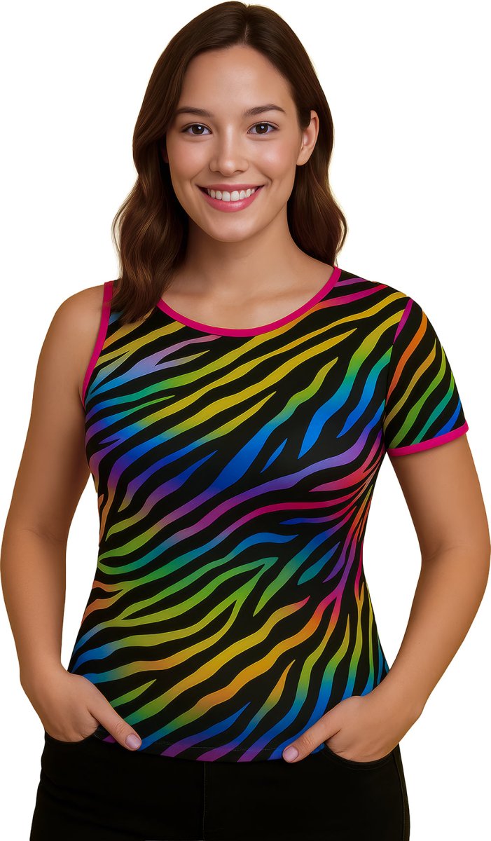 Zebra Shirt Gekleurd Dames