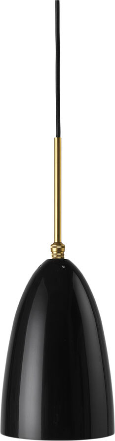 Gubi Grshoppa Pendant Base: Brass, Shade: Black Glossy