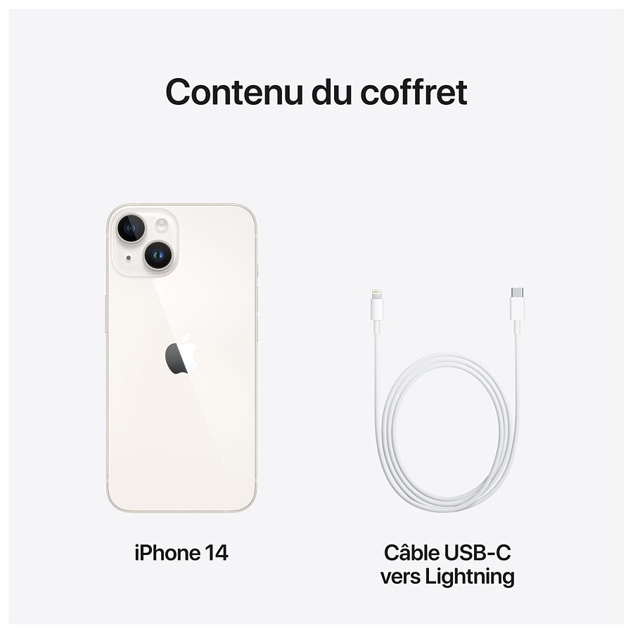 Apple iPhone 14 Lumière Stellaire - 512 Go