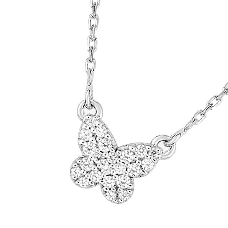 Collier papillon Femme - Argent 925 - Longueur : 42 cm