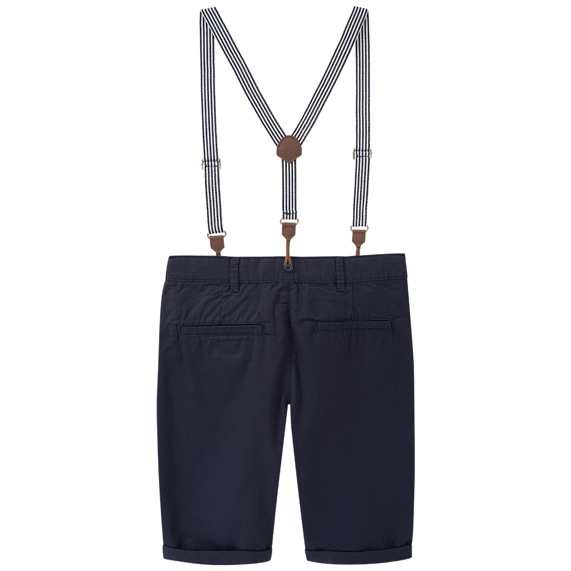 Topolino Jungen Chinoshorts mit Hosenträgern dunkelblau