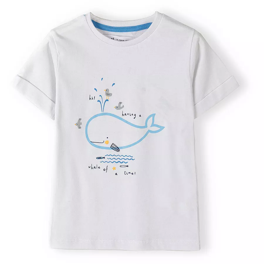MINOTI T-Shirt und Latzhose im Set HellblauWeiß