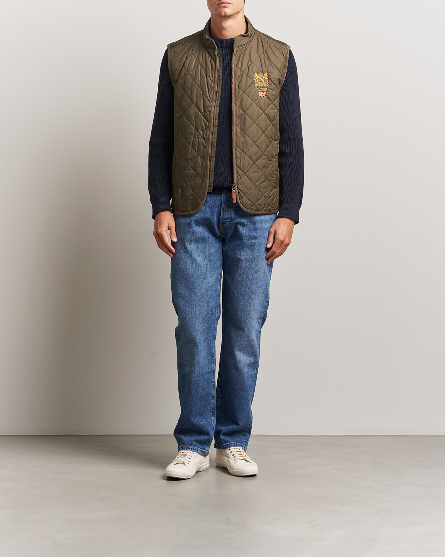 Morris Trenton Quilted Vest Olive