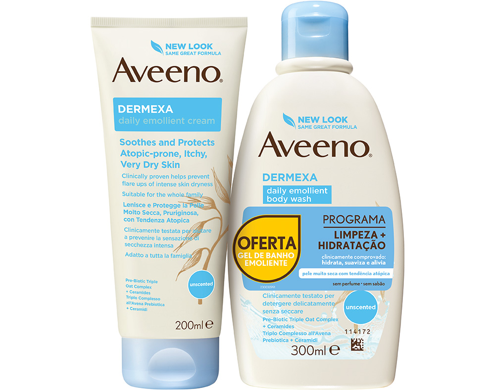 CREME AVEENO HIDRATANTE DERMEXA 200ML GEL BANHO 300ML
