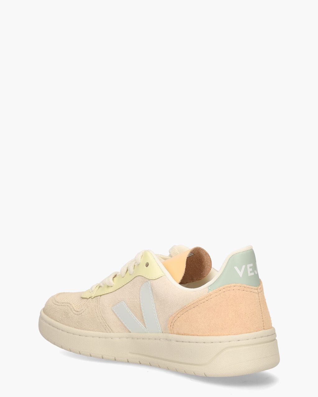 Veja V-10 Suede Ecru/Multicolor Damessneakers