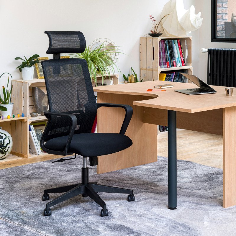 Bureau compact L.160 cm hêtre Altys piètement Bois