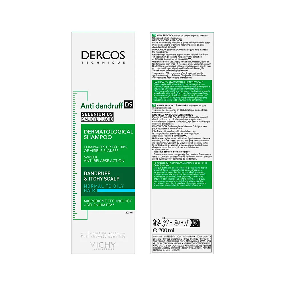 Vichy Dercos Anti-Dandruff Shampoo Normal Hair - 200 ml.