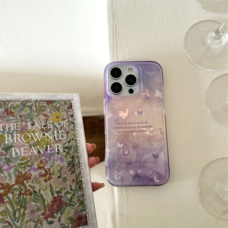 Elliure - Vlinder telefoonhoesje - Apple iPhone 16 Pro Max / 16 Pro / 16 Plus / 16 / 15 Pro Max / 15 Pro / 15 Plus / 15 / 14 Pro Max / 14 Pro / 14 Plus / 14 / SE / 13 Pro Max / 13 Pro / 13