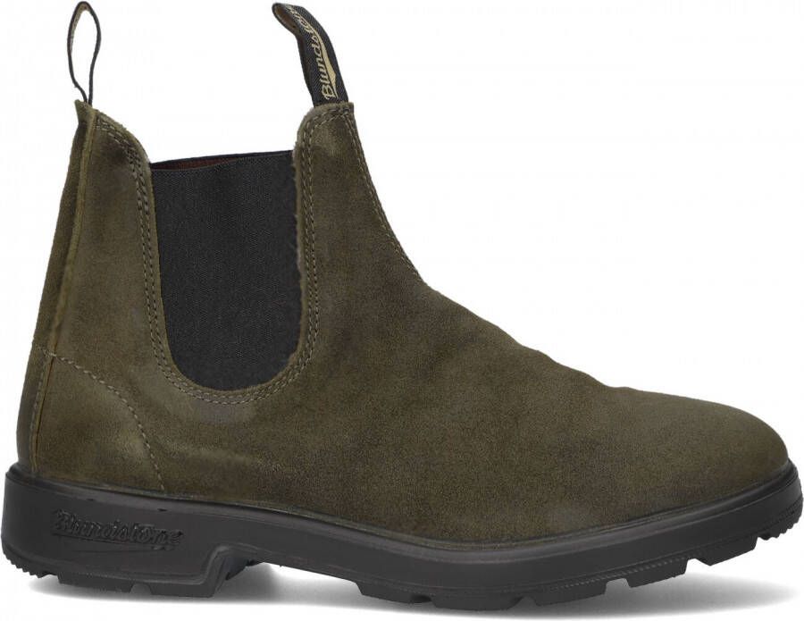 Blundstone Chelsea Laarzen Loop in Stijl met Dark Olive Breast Beatle El Side Boot Input Crust Groen Unisex