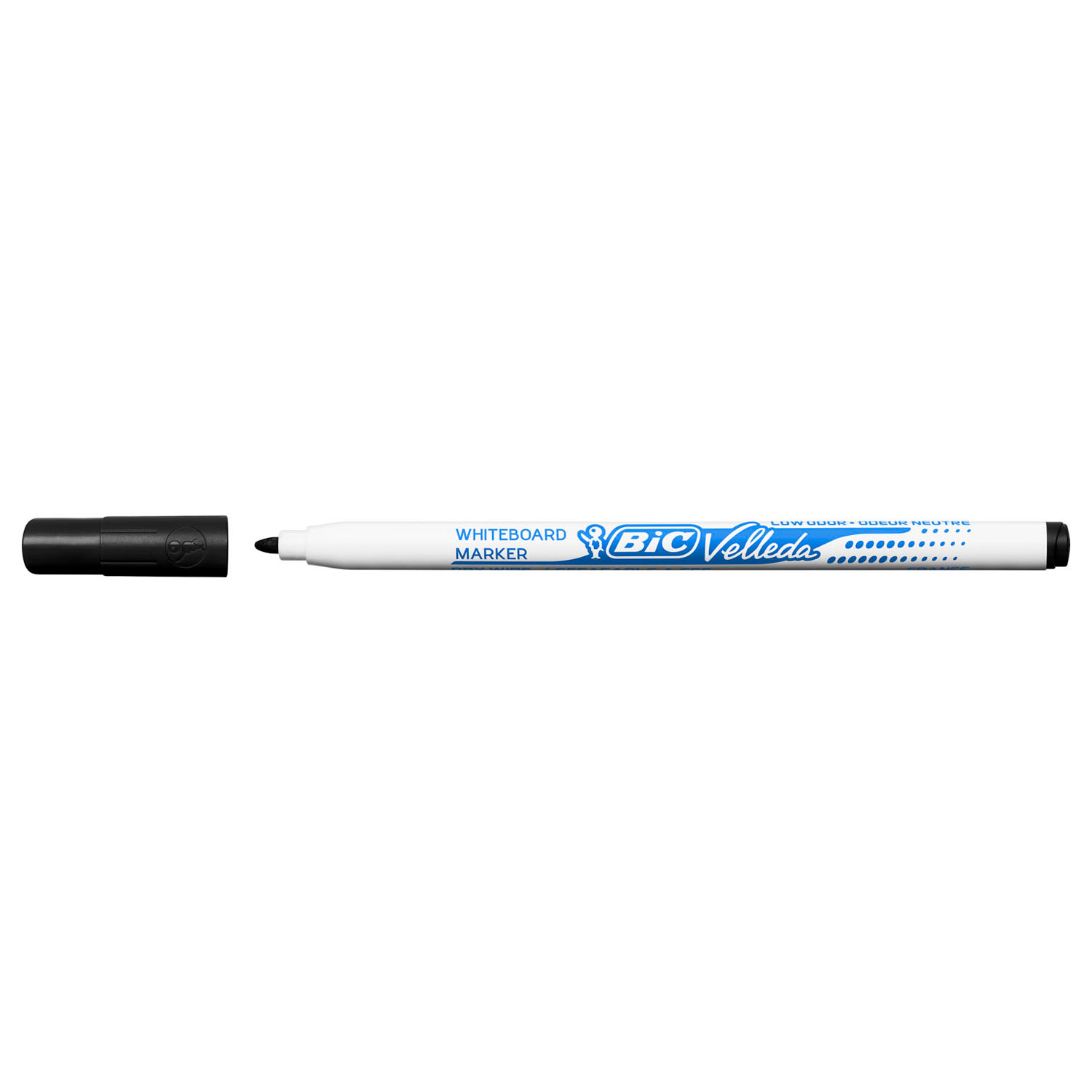 Viltstift Bic 1721 whiteboard rond zwart 1.5mm