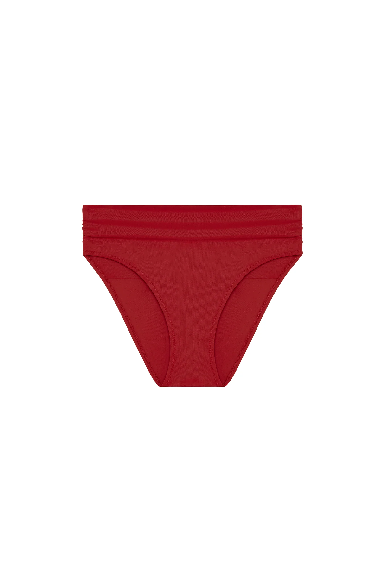 mishi Bas de maillot de bain taille haute emboitante rouge garance Garance
