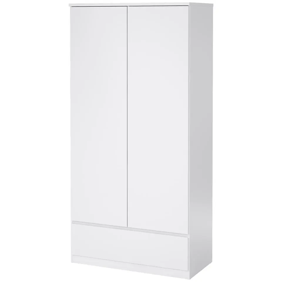 Kledingkast Naia 2-deurs - hoogglans wit - 50x99x201 cm