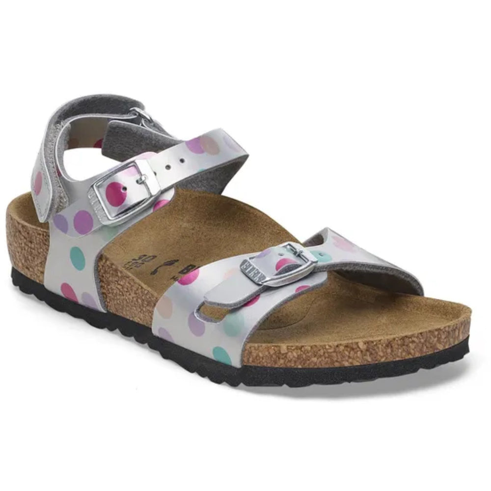 Køb Birkenstock Rio AS Kids BF Elec. Metallic SilverDots