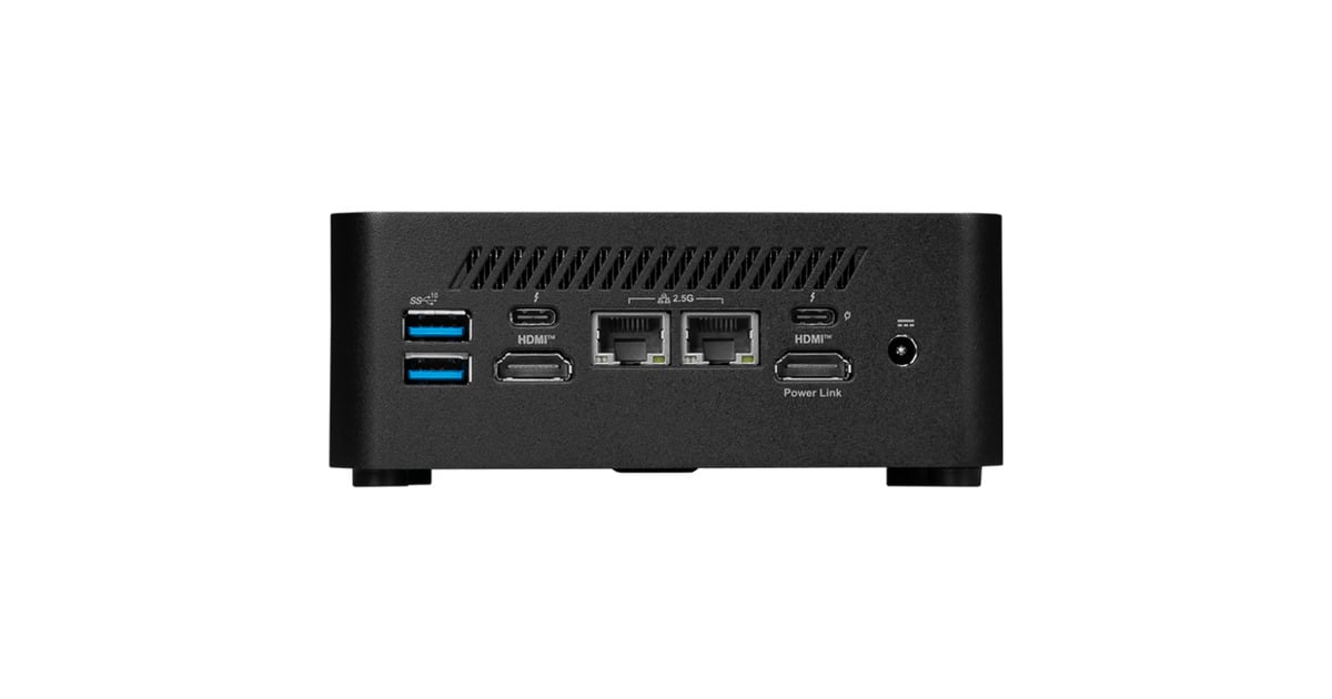 MSICubi NUC AI 1UMG-006EU pc-systeem  (Zwart | Core Ultra 5 125H | Arc Graphics | 16 GB | 512 GB SSD)