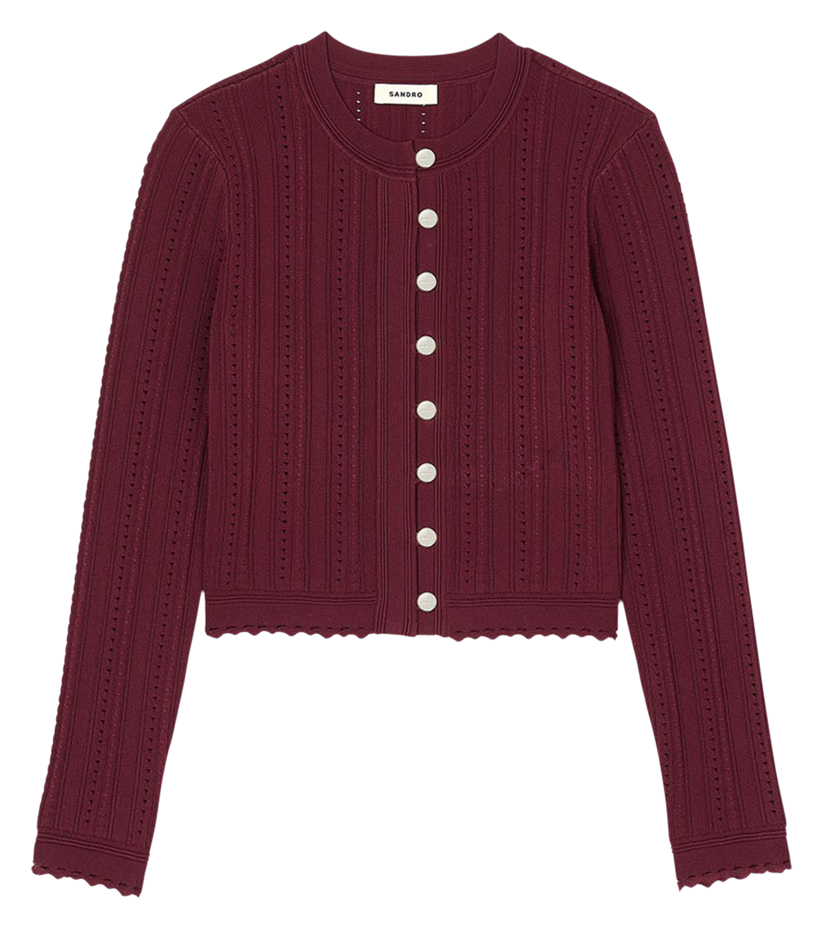 Gilet col rond | Rouge