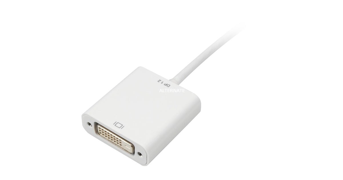 SharkoonAdapter mini DisplayPort --> DVI-D , 15cm  (Wit)
