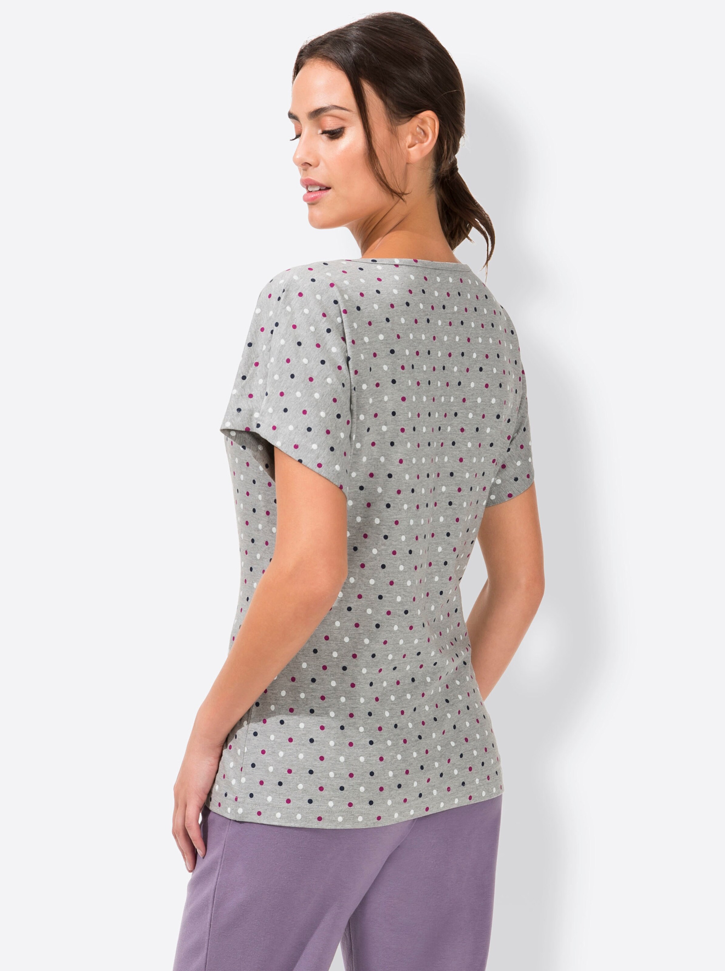 feel good Shirts in grau + grau-gepunktet