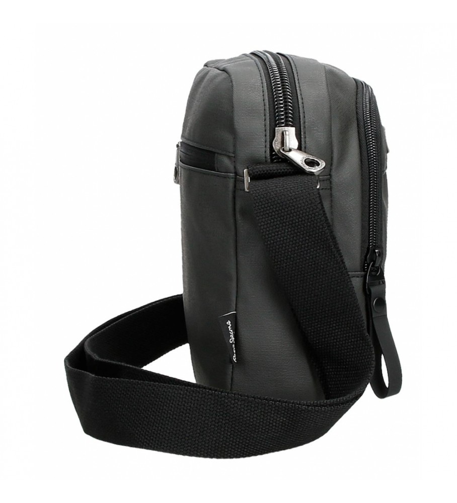 Bolsa de ombro média com dois compartimentos Pepe Jeans Truxton cinza