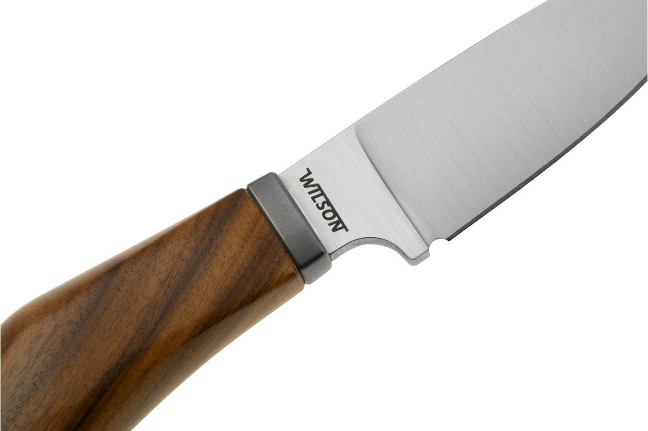 LionSteel Willy WL1-ST, M390 Droppoint Santos Wood, vaststaand mes