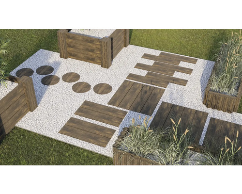 Betonnen houten plank, rustiek bruin, 90 x 22,5 x 4 cm
