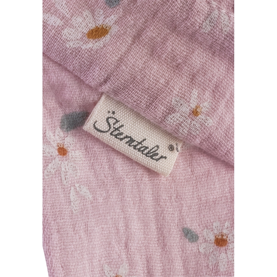 Sterntaler Schirmmütze mit Nackenschutz Gänseblumen samtrosa
