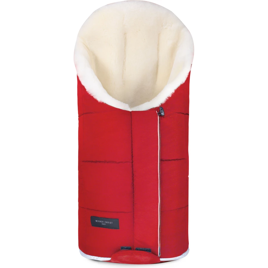 Werner Christ Baby Lammfellfußsack TULA VARIO chili red