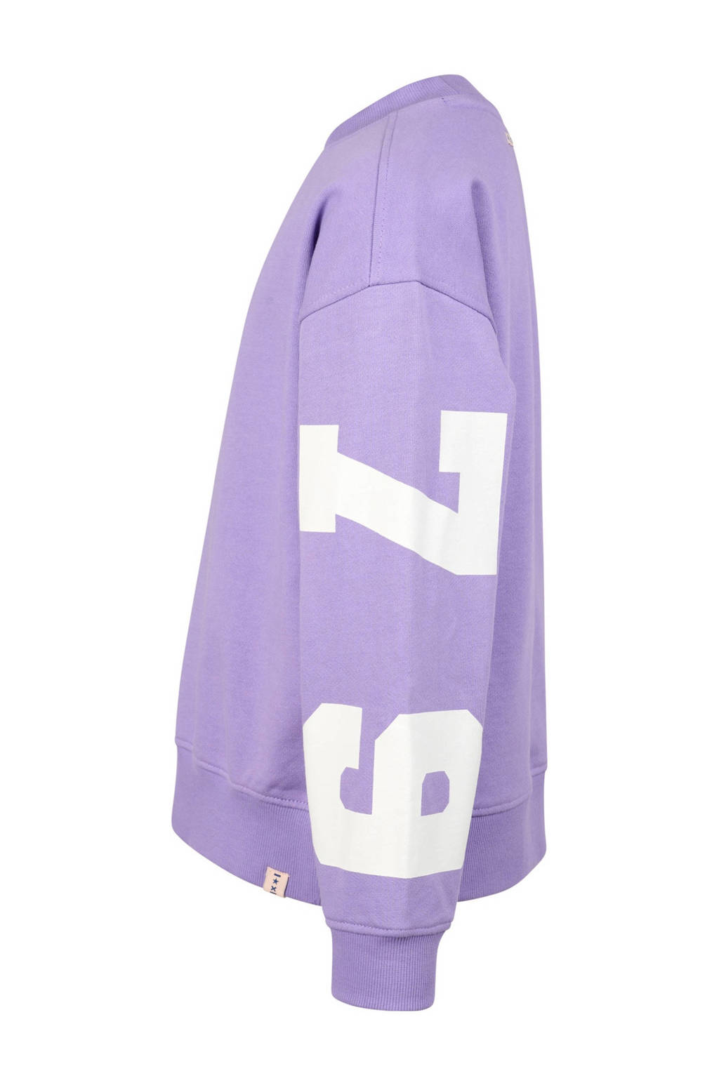 sweater Lacey met printopdruk lila