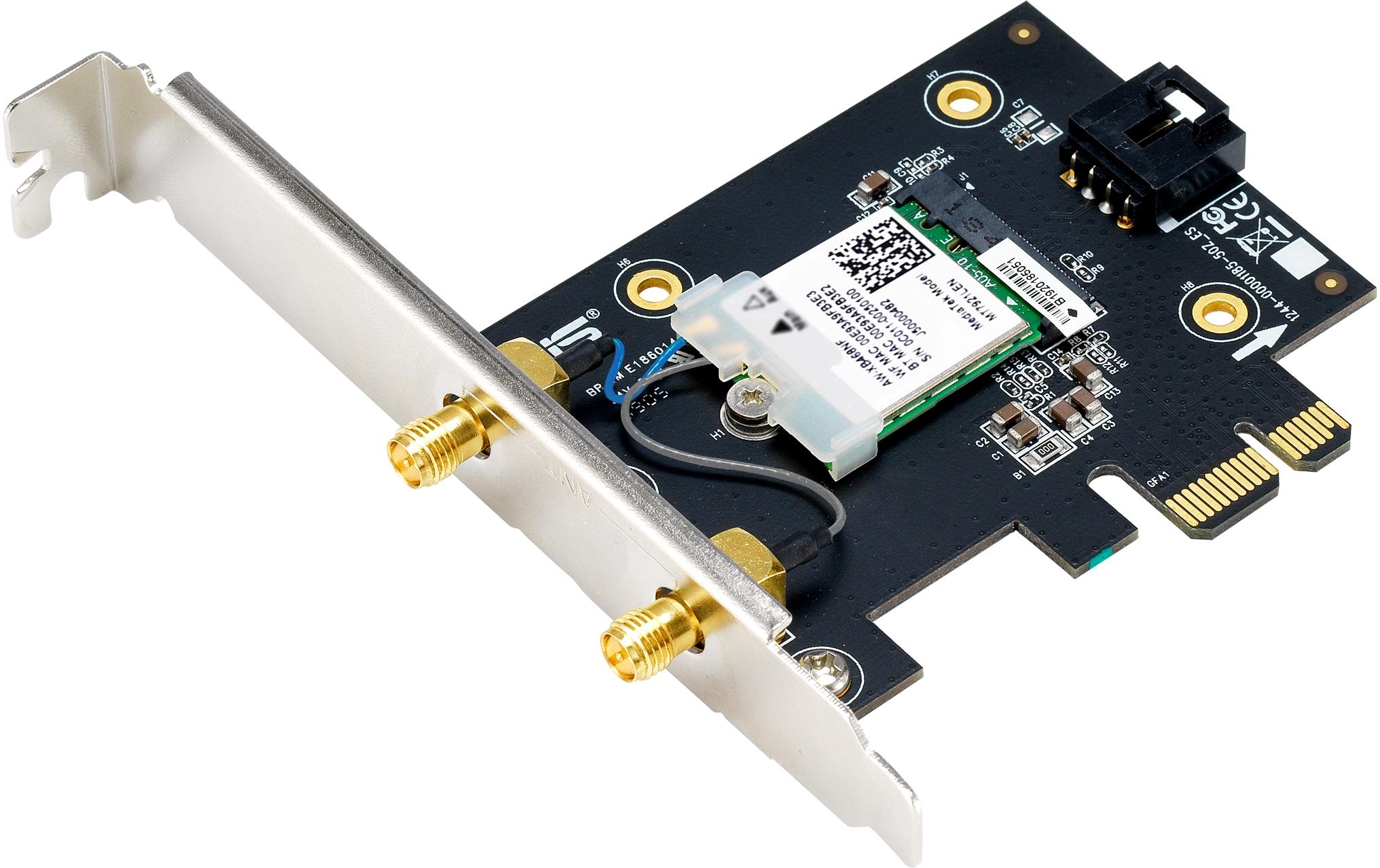WLAN-AX PCIe Adapter PCE-BE6500WiFi 7 PCI-E Adapter 6GHz, 4096-QAM, Bluetooth 5.4, WPA3