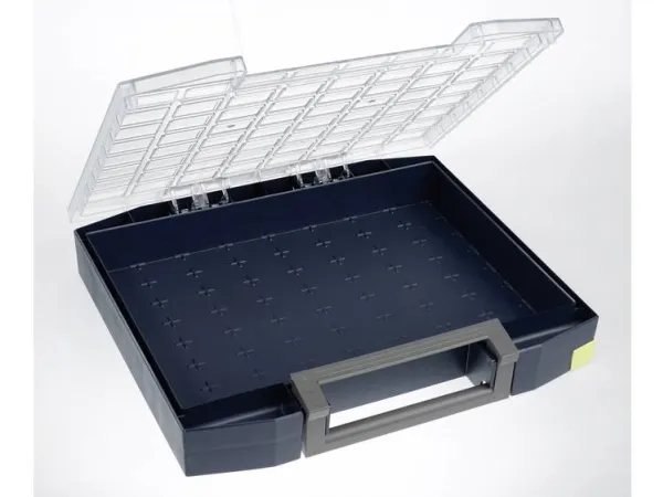 raaco Boxxser 80, Værktøjskasse, Polykarbonat (PC), Polypropylen, Blå, Transparent, 20 kg, Hængsel, 465 mm