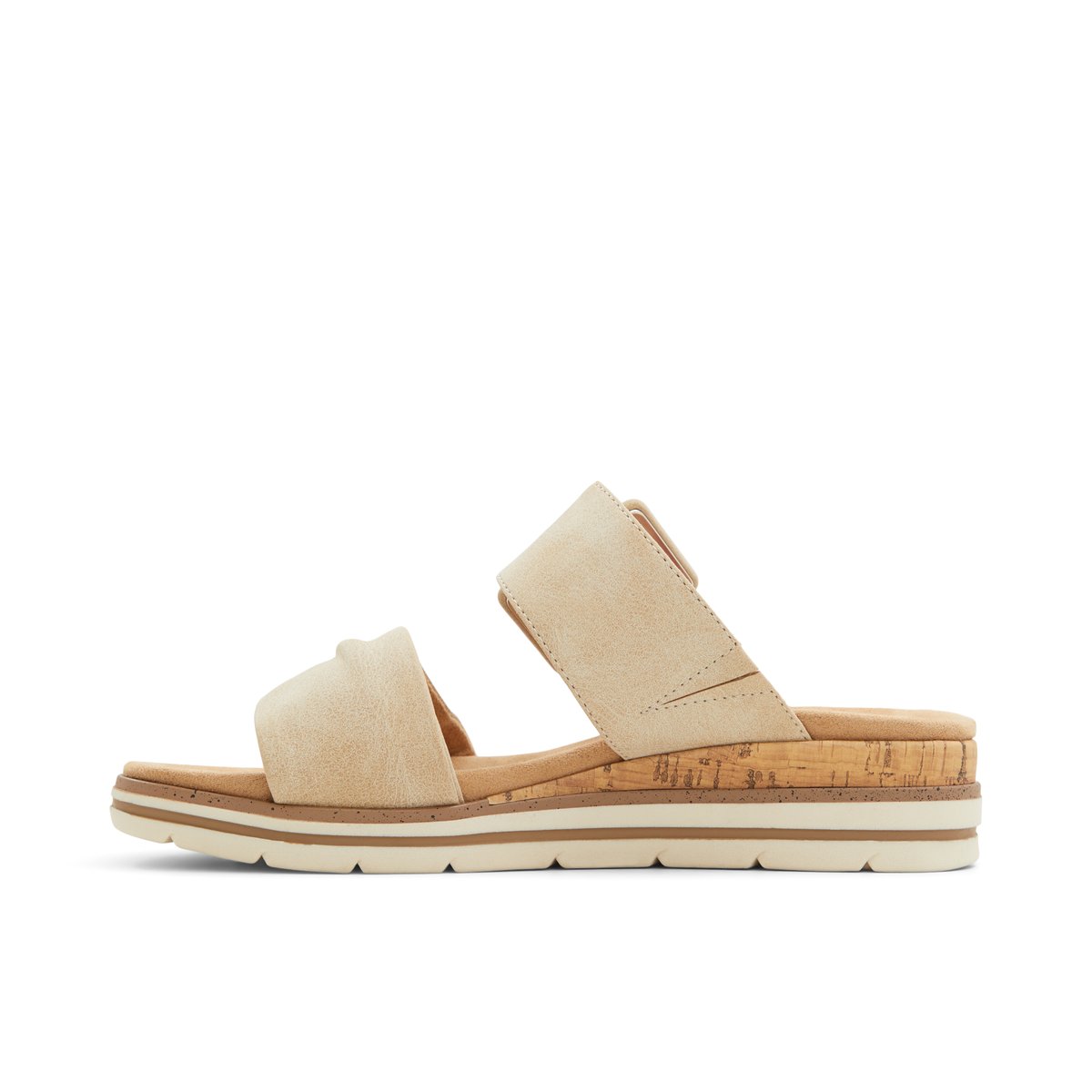 SOLEMATE-Adindra-Sandales compensées à glissière - Talon compensé - Beige