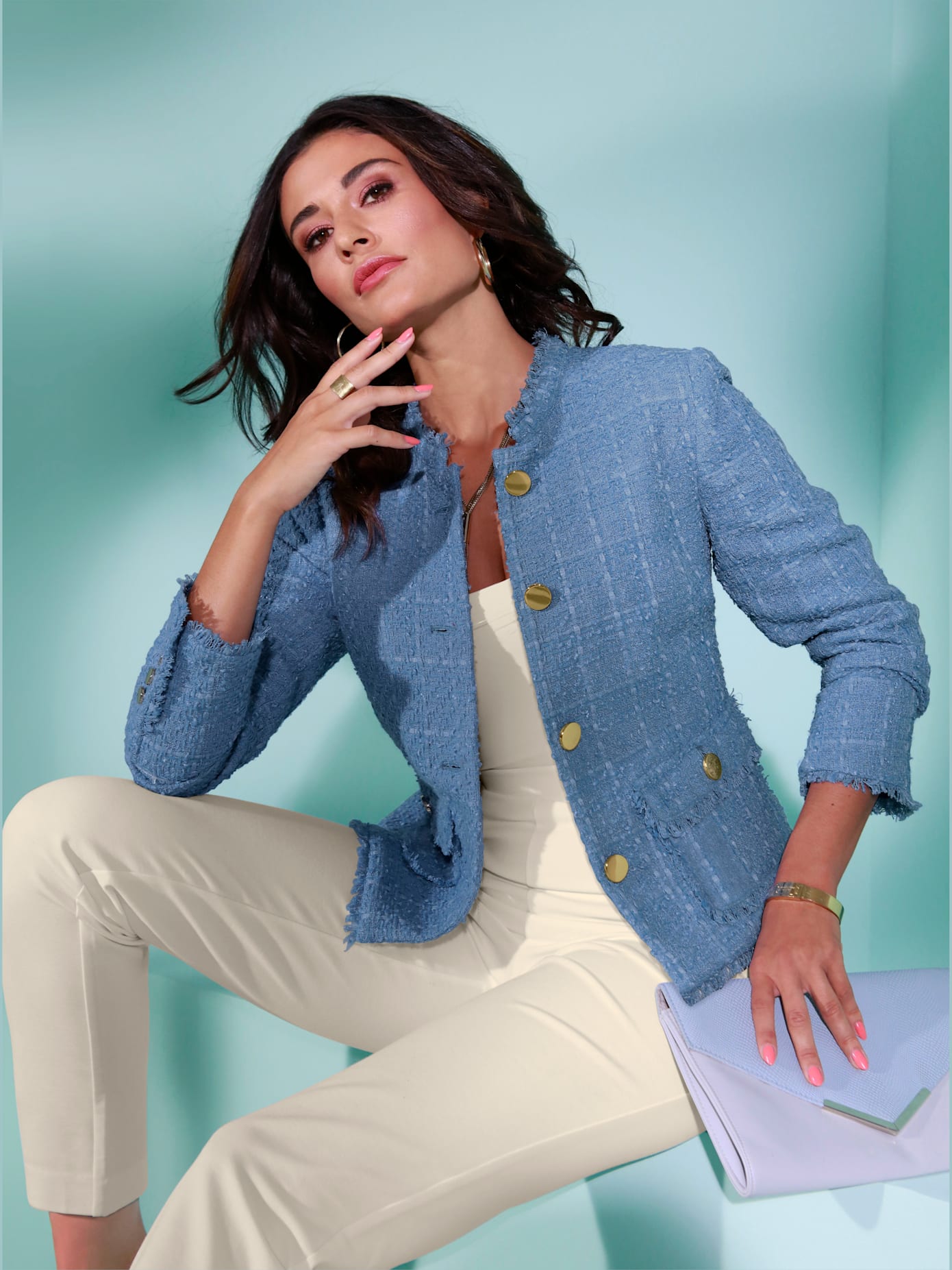 Blazer accessoires de couleur or