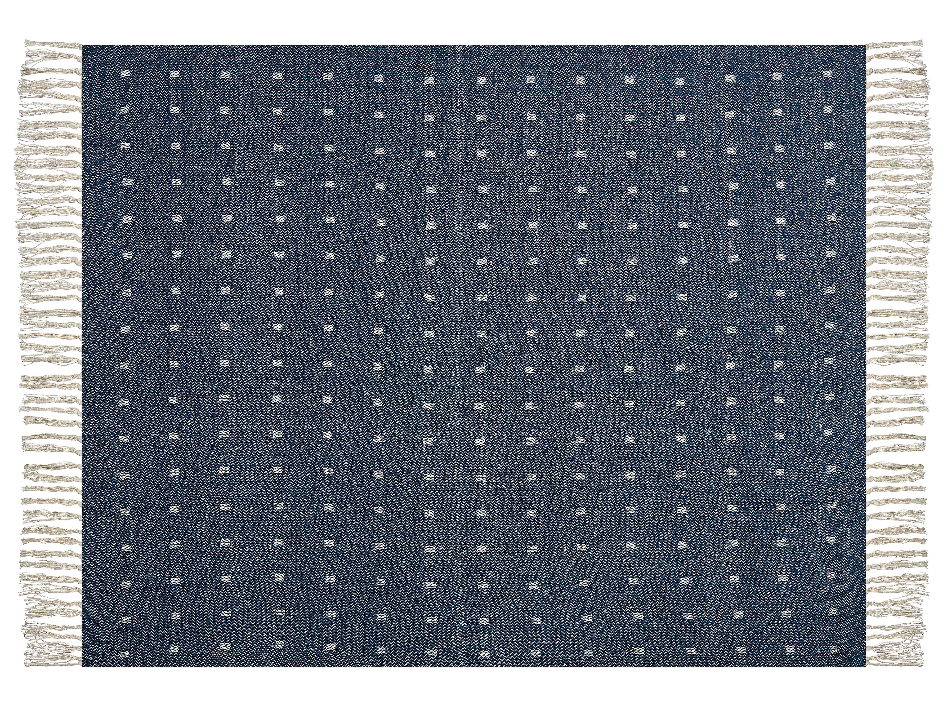 Plaid TAARI Katoen 130 x 170 cm Groenblauw