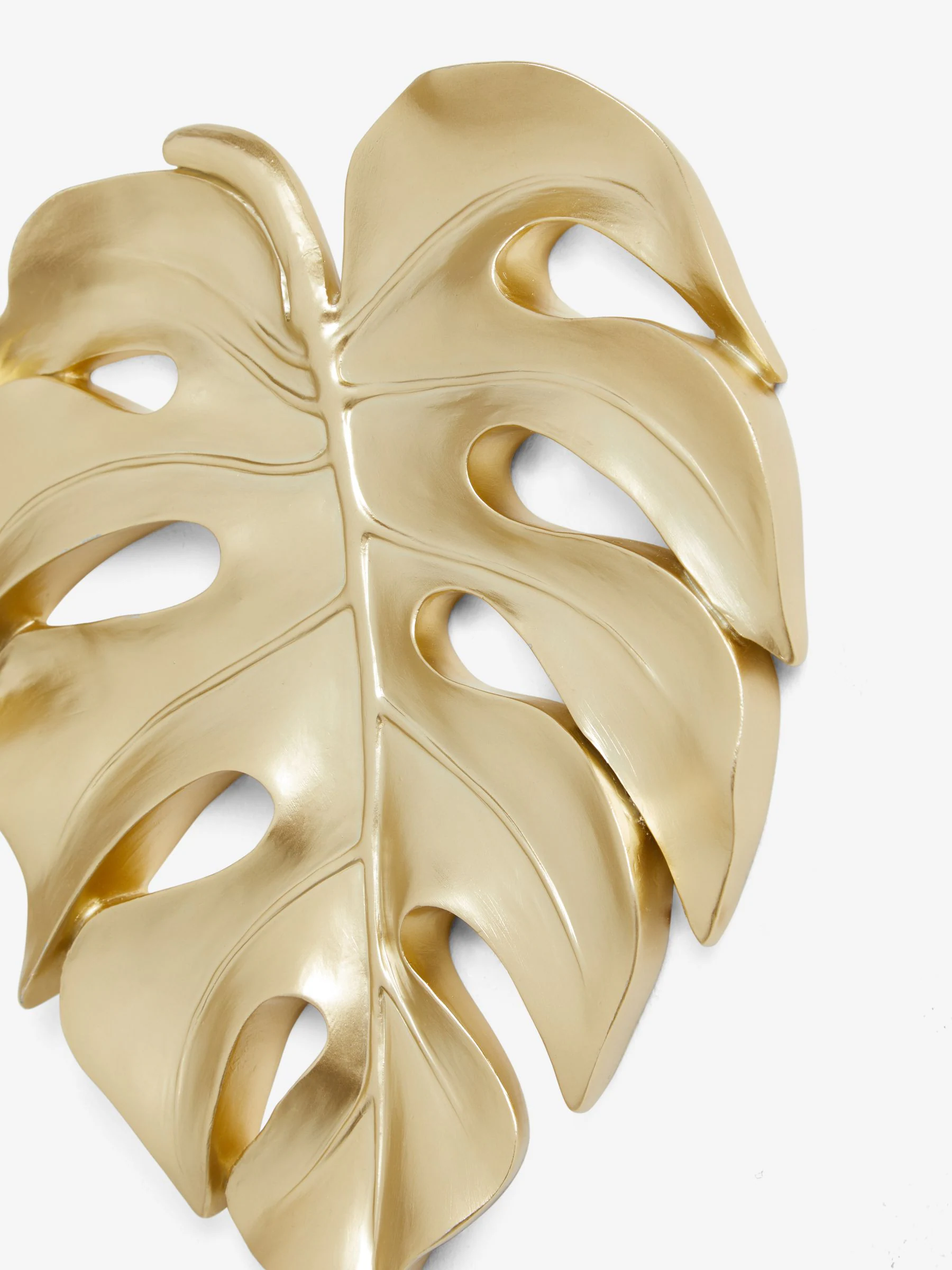 Set of 2 Gold Cheese Leaves Wall Art