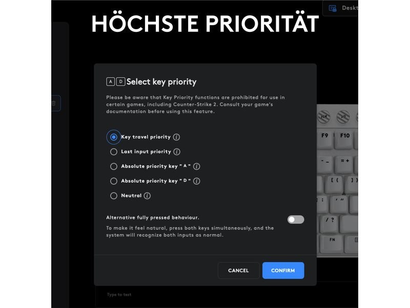 Logitech Gaming-Tastatur Pro X TKL Rapid Weiss Kabelgebundene Gaming-Tastatur ohne Ziffernblock mit analogen Switsches