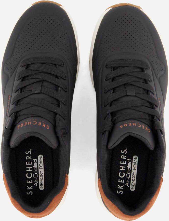 Skechers Air-Cooled Memory Foam Jogging Sneaker Black Heren