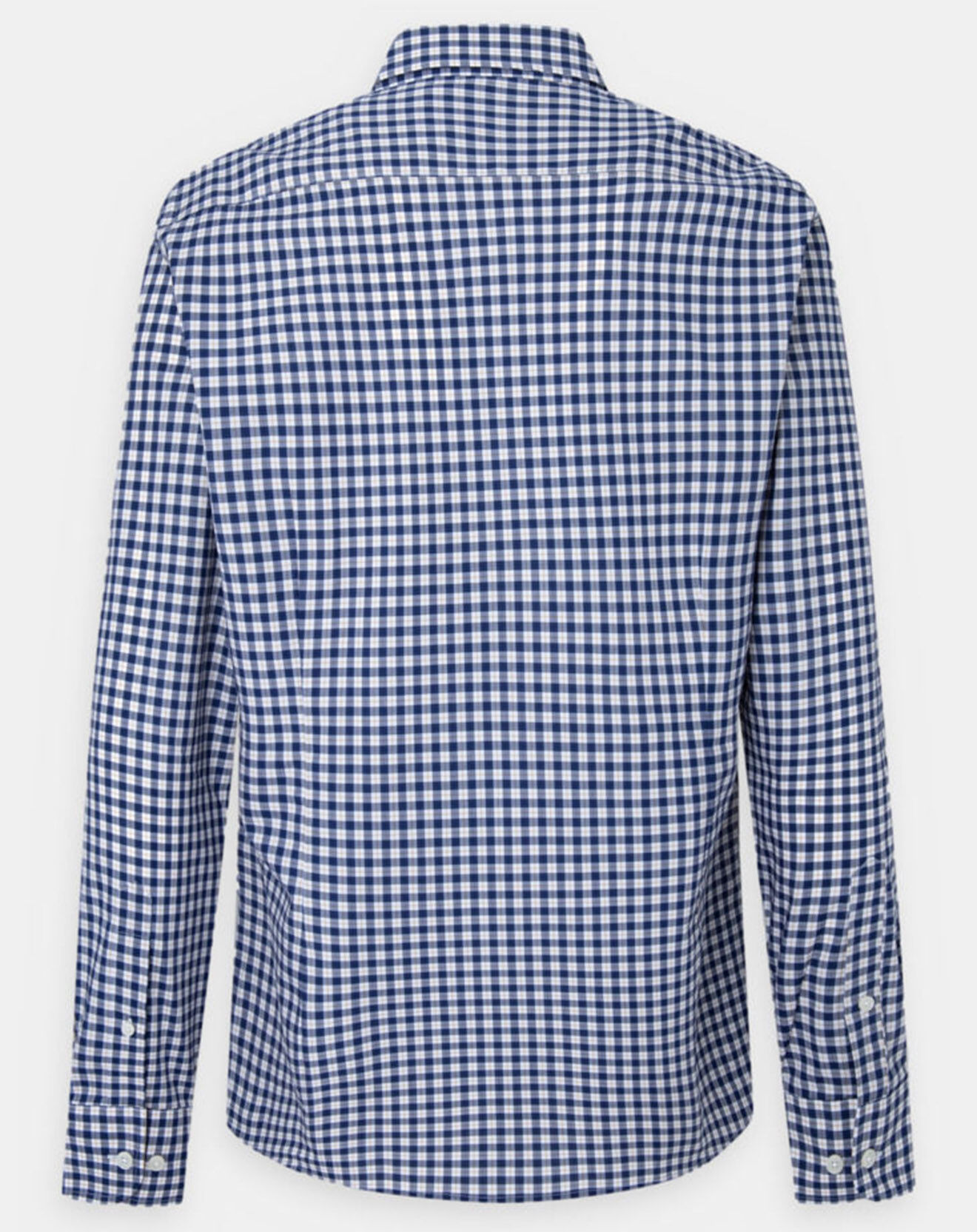 Hackett London Chemise Slim Fit en Popeline à carreaux vichy bleu/blanc