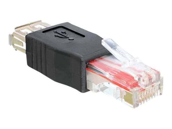 Delock - USB-adapter - RJ-45 (hann) til USB (hunn) - svart
