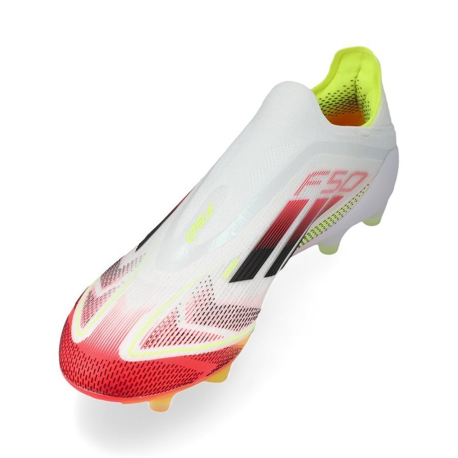 adidas F50 Elite Laceless AG Pure Victory - Blanc/Noir/Jaune