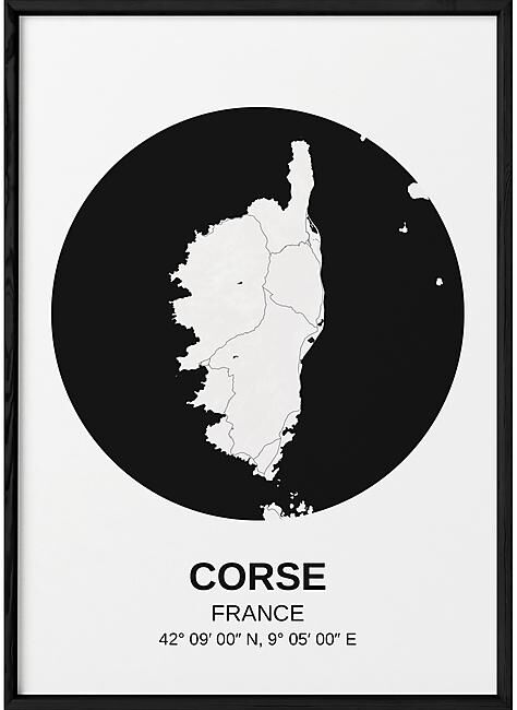 POSTER CARTE CORSE