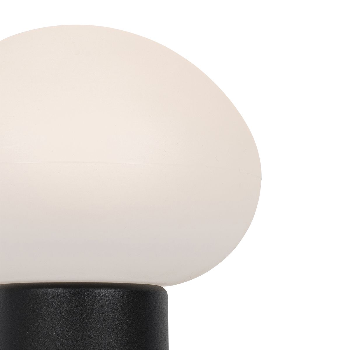 Tafellamp mushroom zwart incl. LED oplaadbaar - Louise