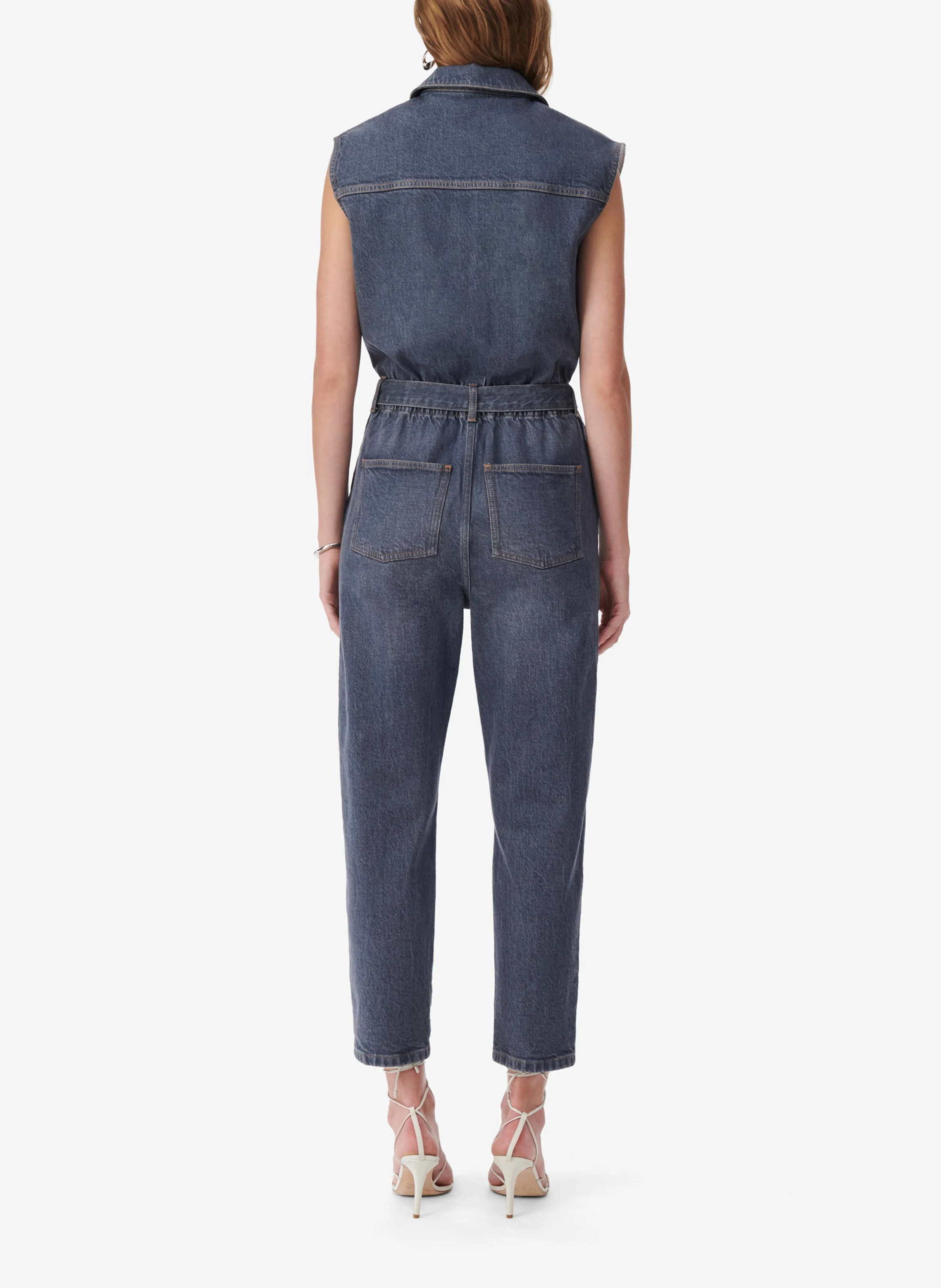 KOHANA - Combinaison denim en coton mélangés | Bleu