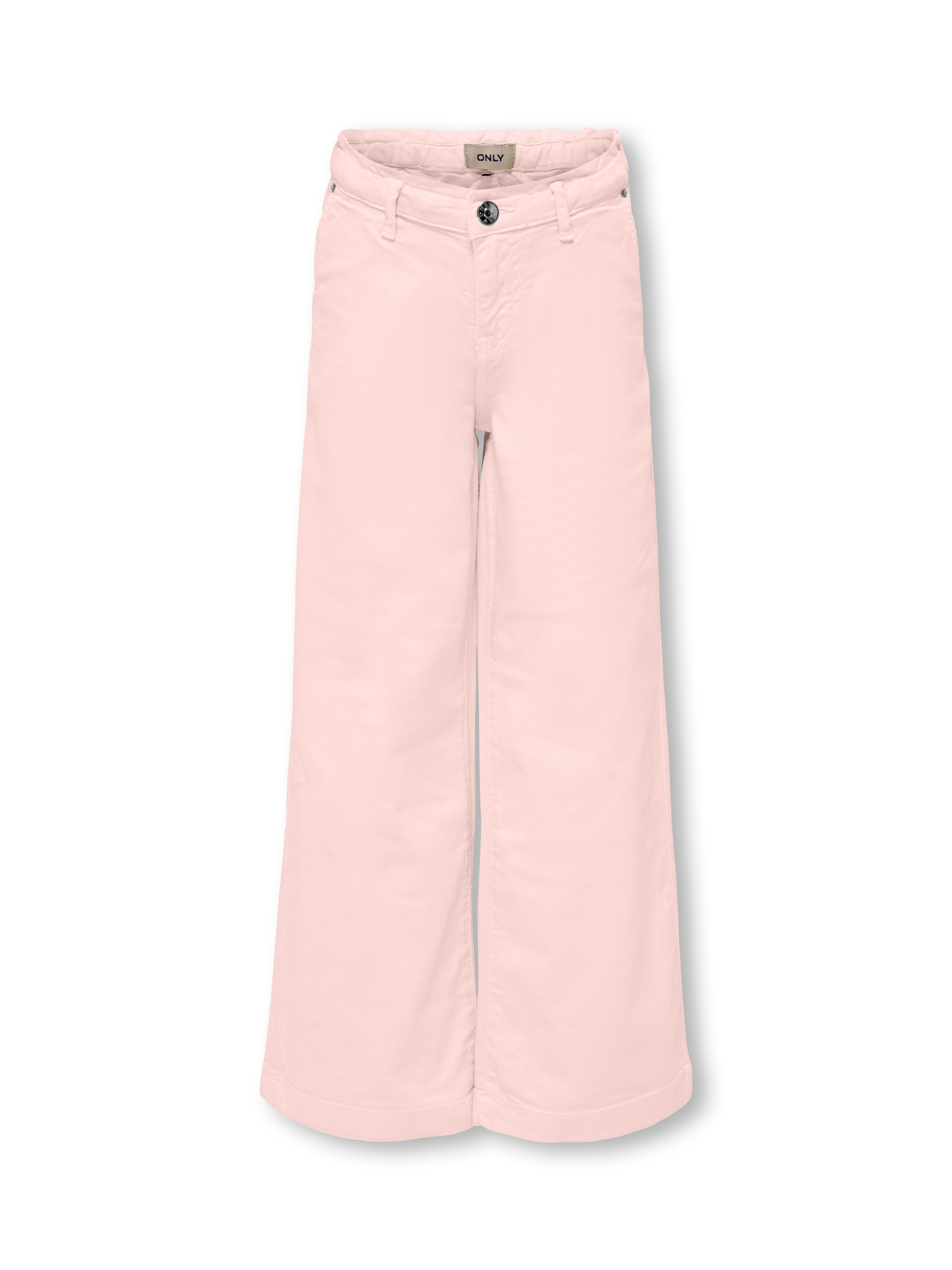 KOGNEW Mittlere Taille Verkürzt Hose mit weitem Beinschnitt Blushing Bride