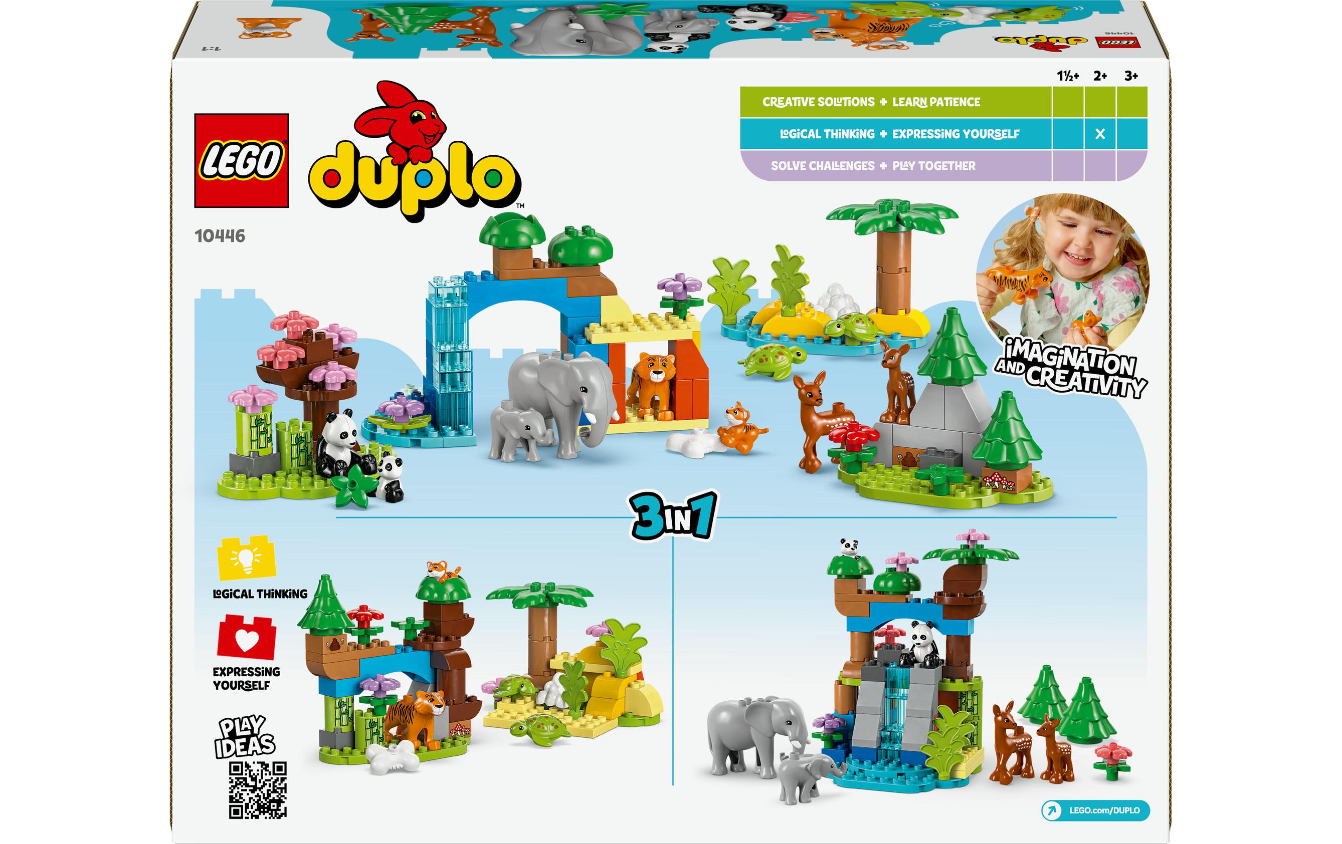 DUPLO® Wildtier-Familien 3-in-1-Set 10446Bauset mit Tierfiguren